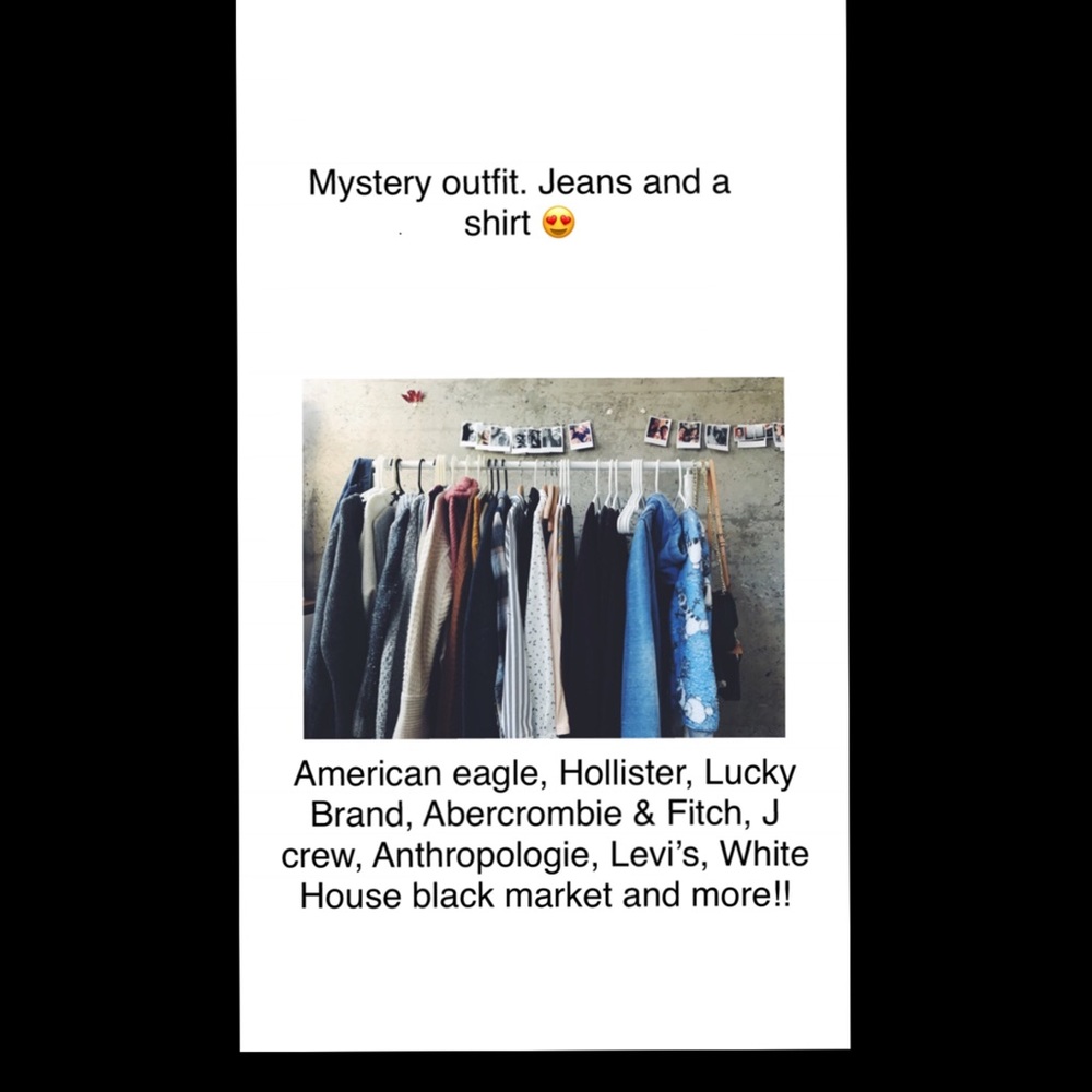 Mystery Outfit comes with jeans and a shirt!!